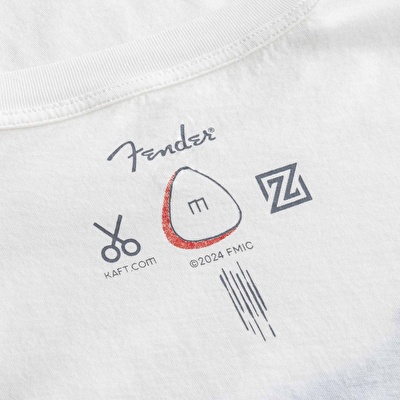 KAFT X FENDER X ZUHAL Lead Time - Off White - Tasarım T-Shirt - Unisex